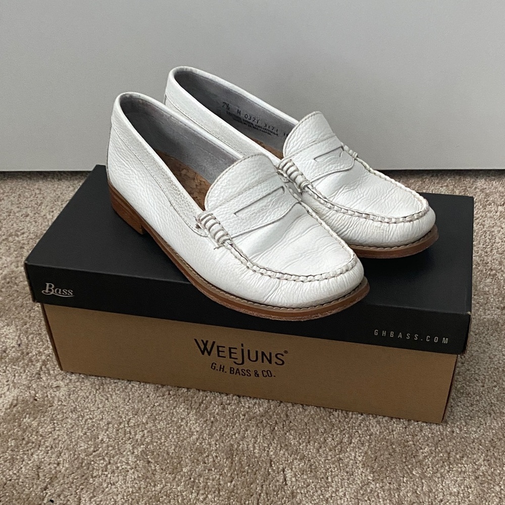 G.H. Bass & Co. Women's White Weejuns Loafers